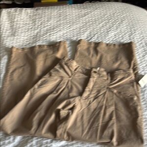 Anthropologie Wide-Leg Pants in Light Brown/Tan
